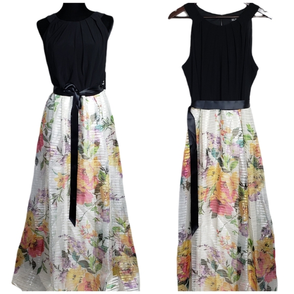 NWT SLNY Maxi Sleeveless Evening Gown Dress 16 W